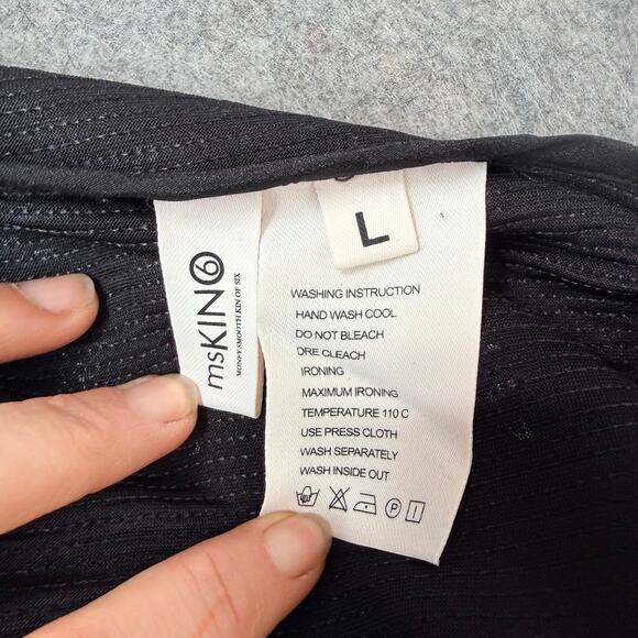 MsKIN6 Womens Black Sequin Shiny Loose Fit Wide Leg Dress Party Pants Size Large - Picture 3 of 13